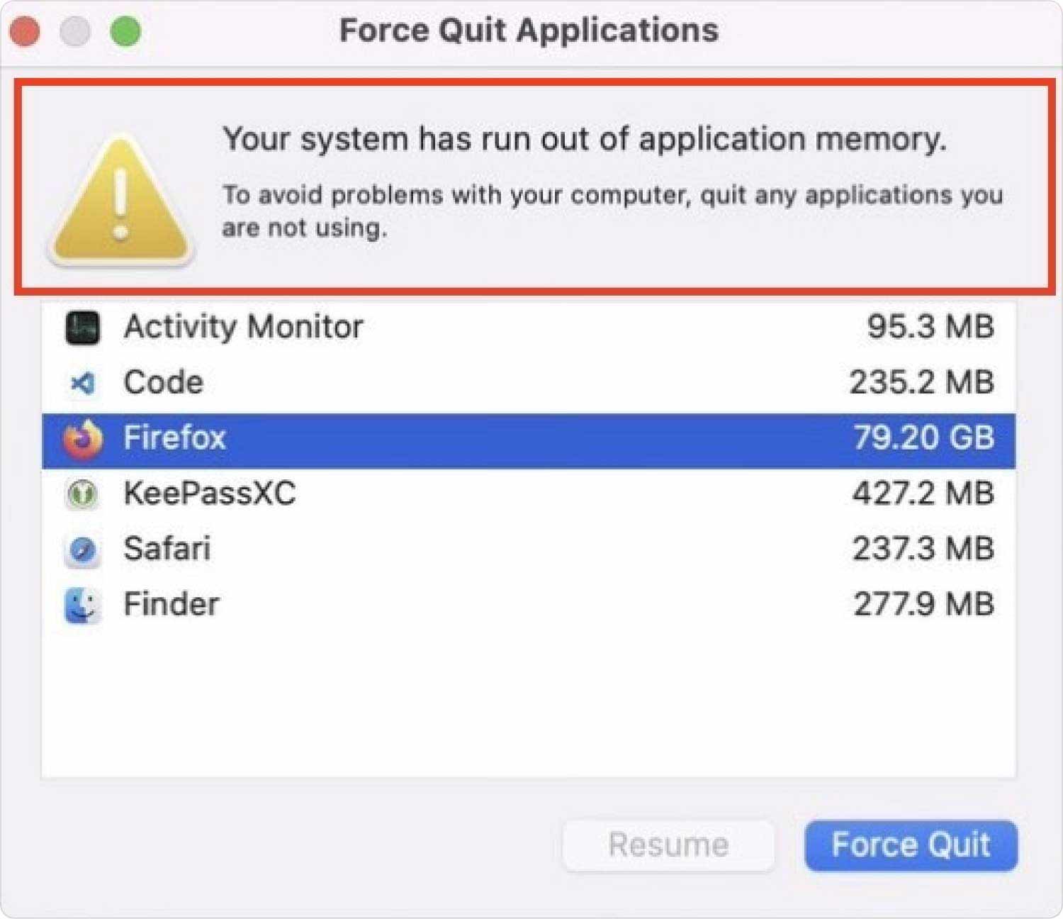 Mac Lack of RAM Causes Problems