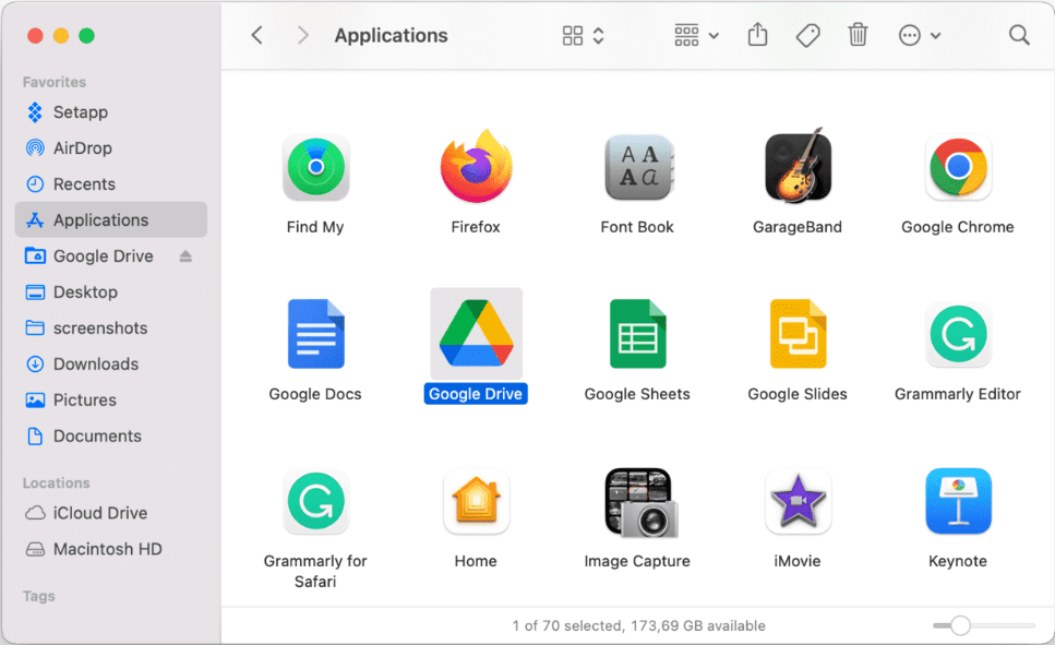 在 Mac 上完全手动卸载 Google Drive