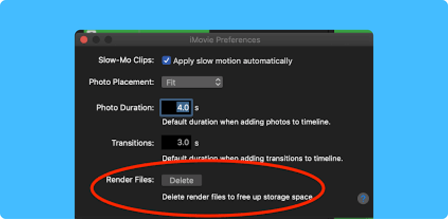 Clear Disk Space on iMovie by Deleting the Rendered Files