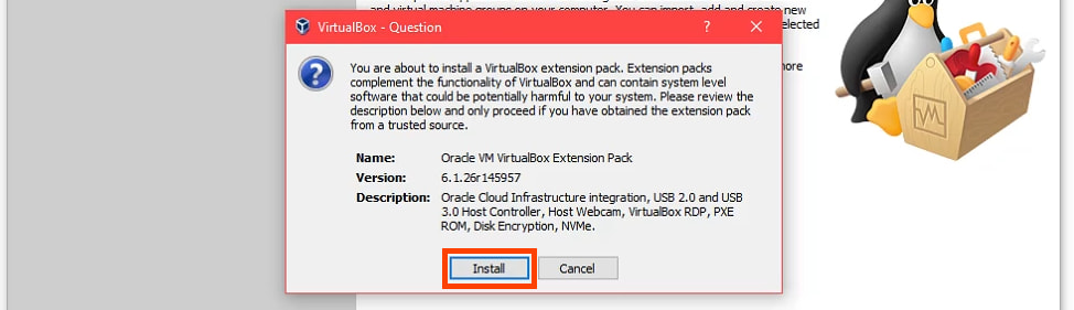 Réinstaller VirtualBox à l'aide du programme de désinstallation