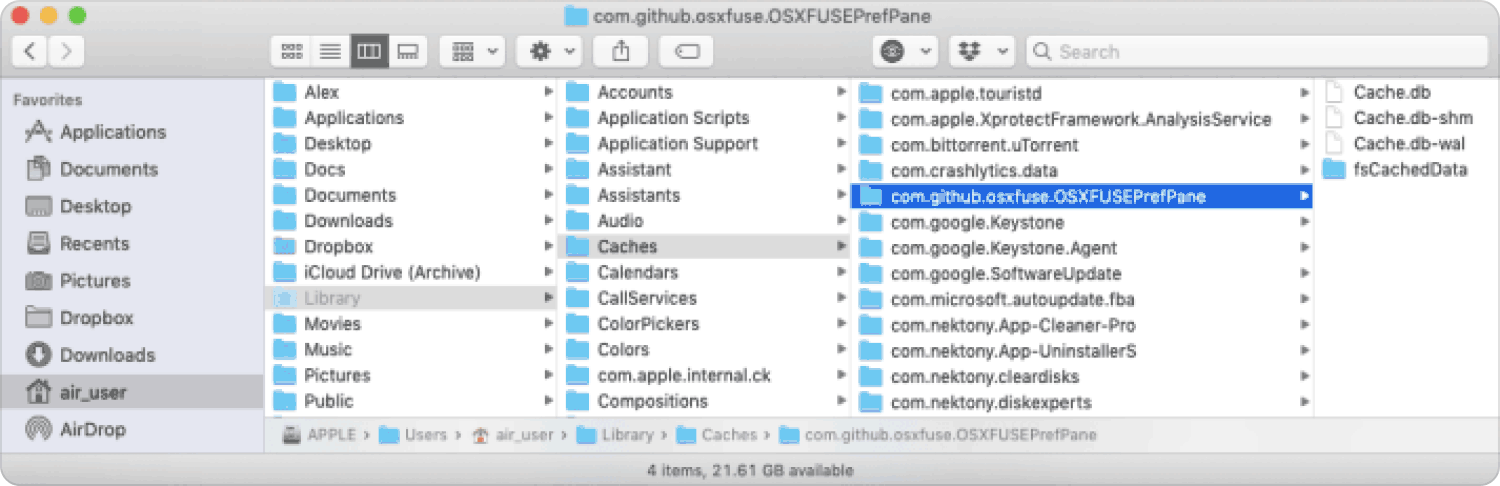 Désinstaller MacFuse sur Mac en utilisant la méthode manuelle