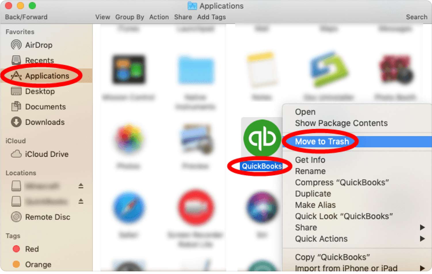 Désinstaller QuickBooks de Mac à l'aide du Finder