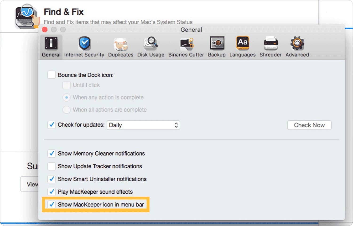 Removing the MacKeeper Symbol from Navigation Bar